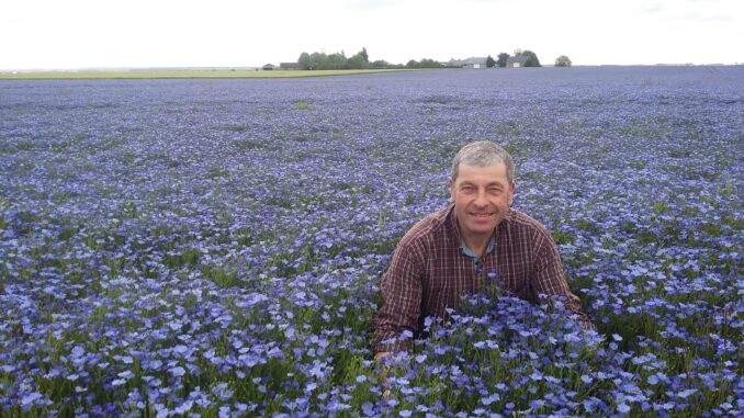 Luc Rougeaux - producteur de lin du 28_pour la filière Bleu-Blanc-Coeur